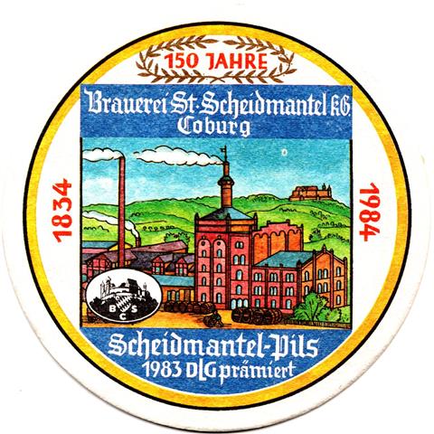 coburg co-by scheidmantel rund 3a (150 jahre 1984)
